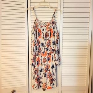 Boston Proper Cold Shoulder Floral Dress